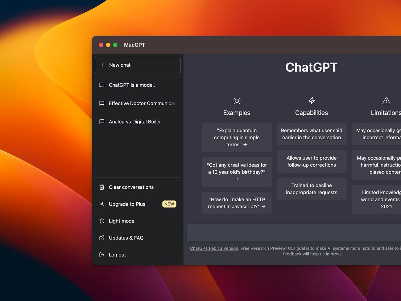 ChatGPT نسخه مک