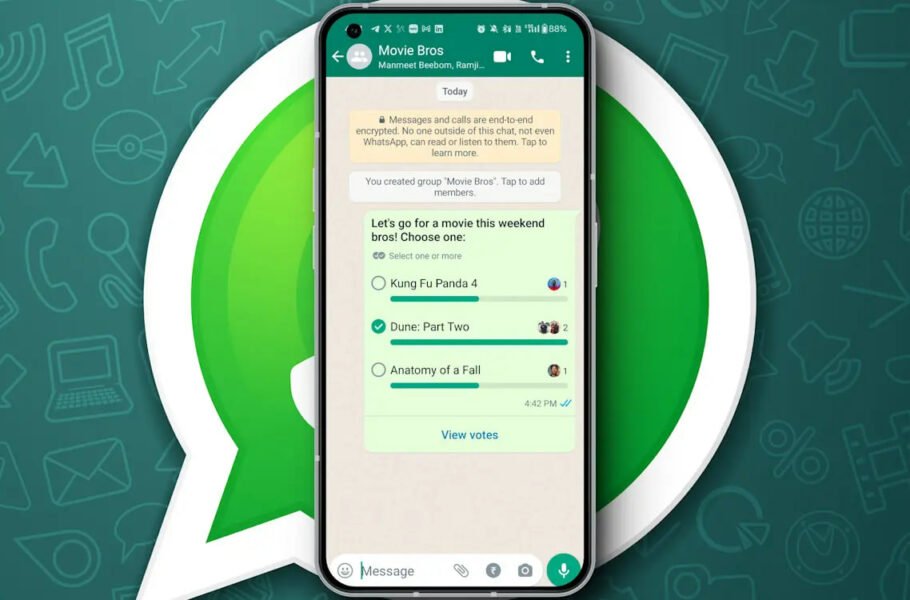 نظر سنجی در واتس اپ