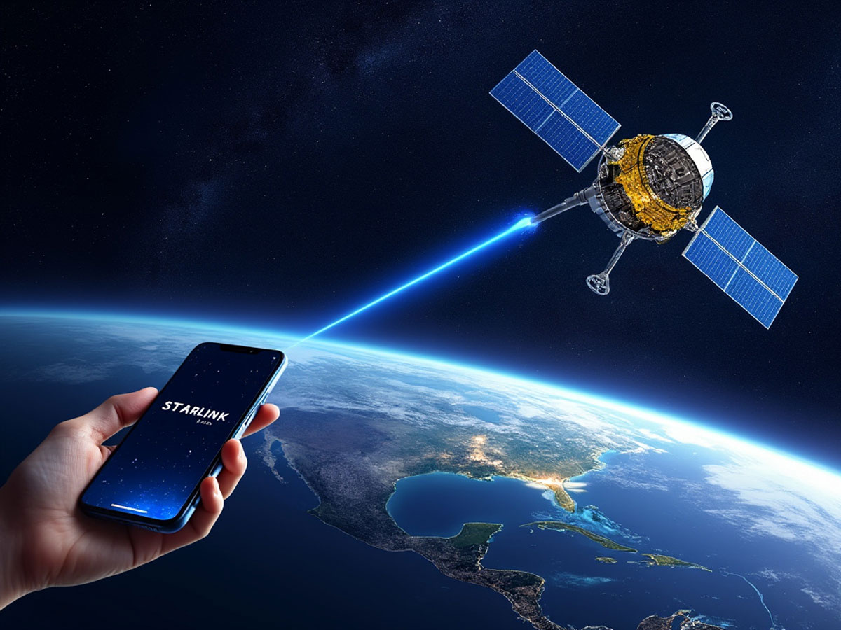 سرویس ارتباط ماهواره ای مستقیم استارلینک و t-mobile