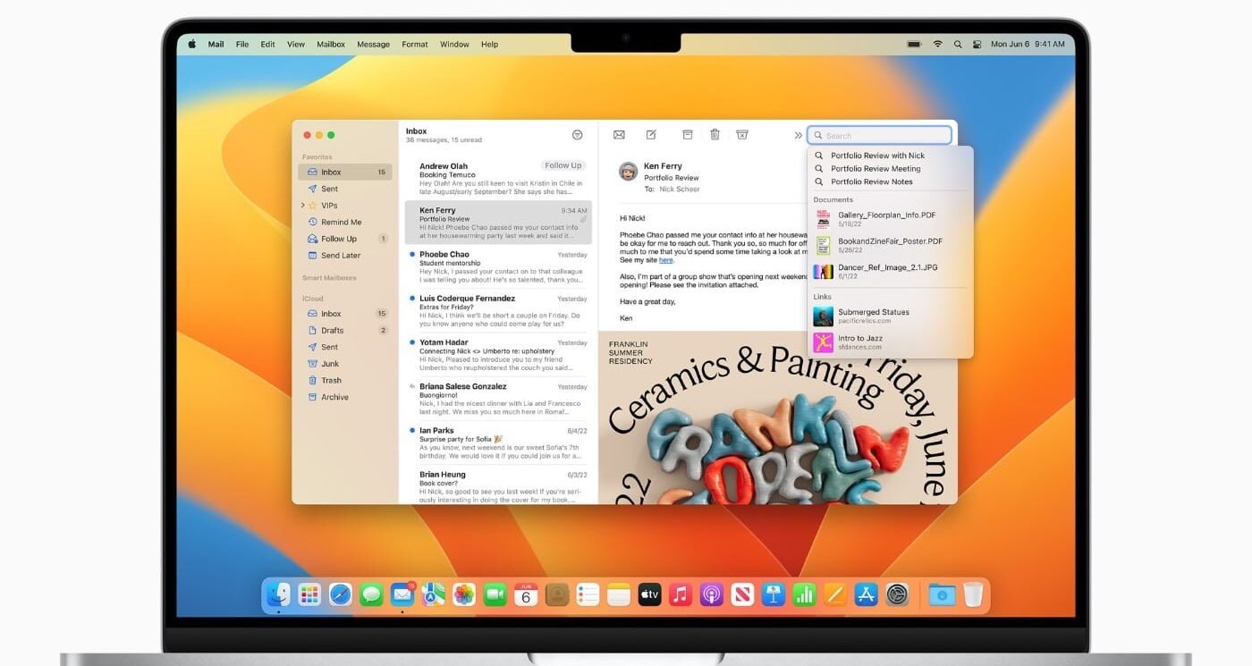 برنامه Mail